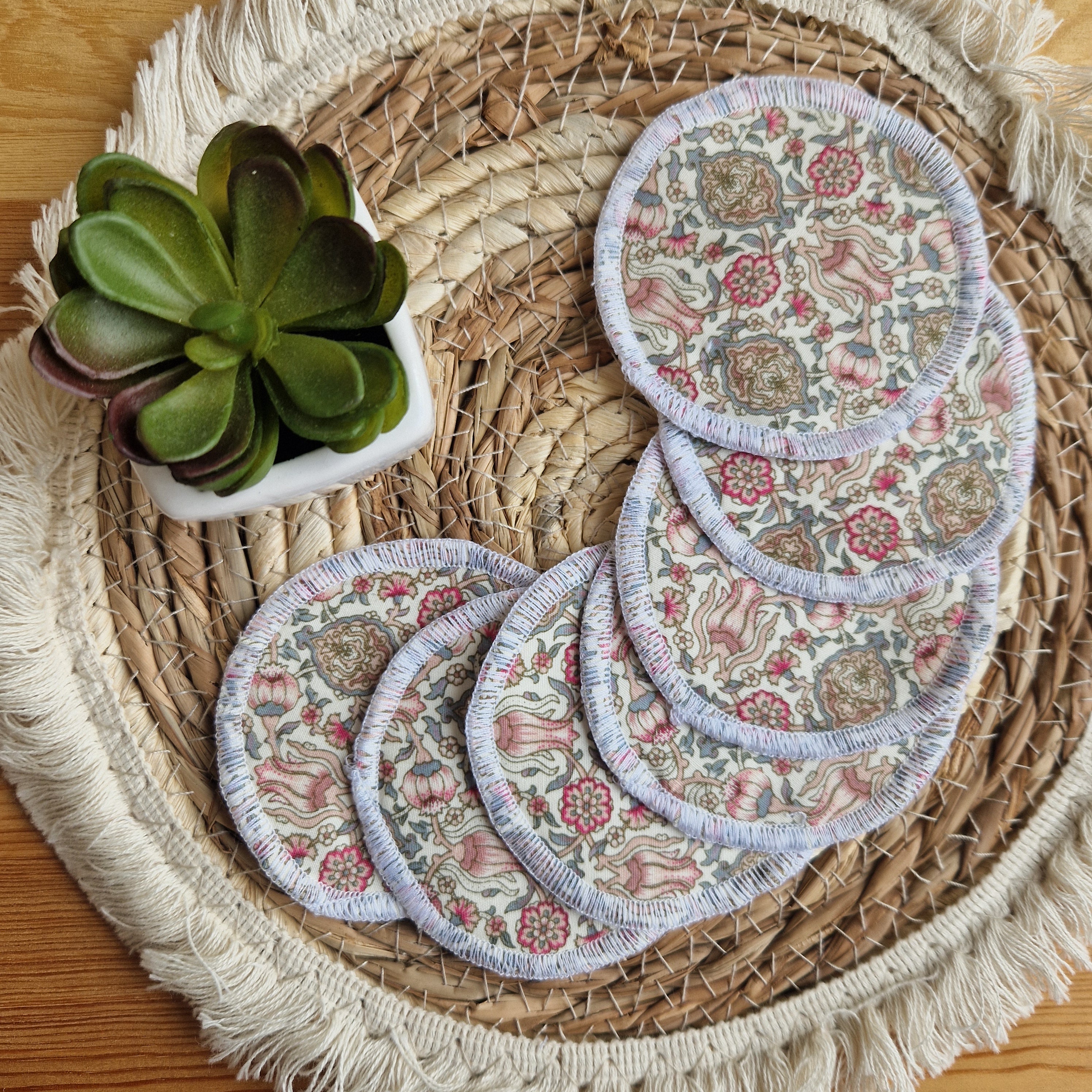 Disques démaquillants lavables, lot de 7