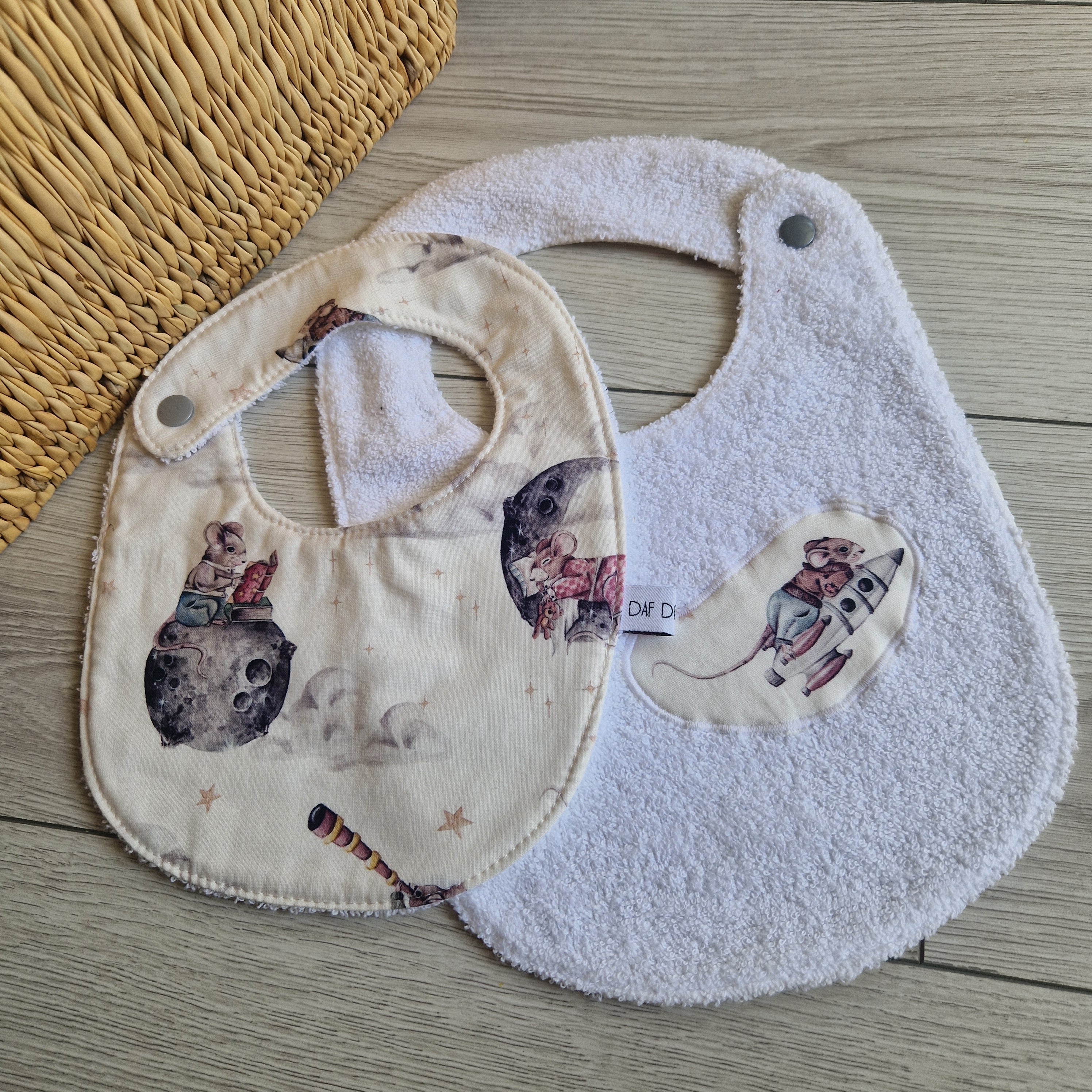 Bavoir bébé réversible coton et éponge - vue 7