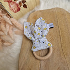 Anneau de dentition lapin bois et coton - vue 9