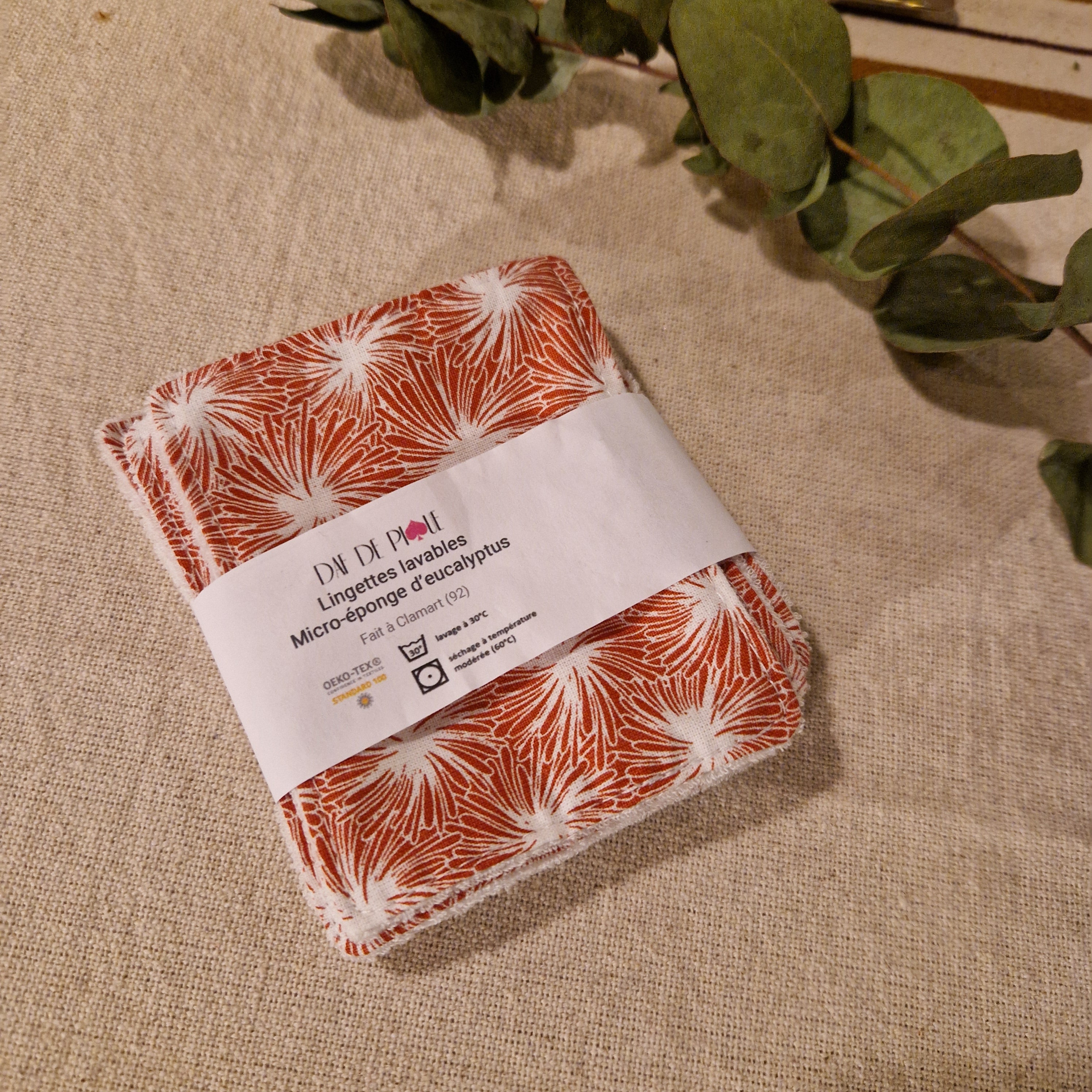 Lingettes lavables eucalyptus lot de 7 - vue 10