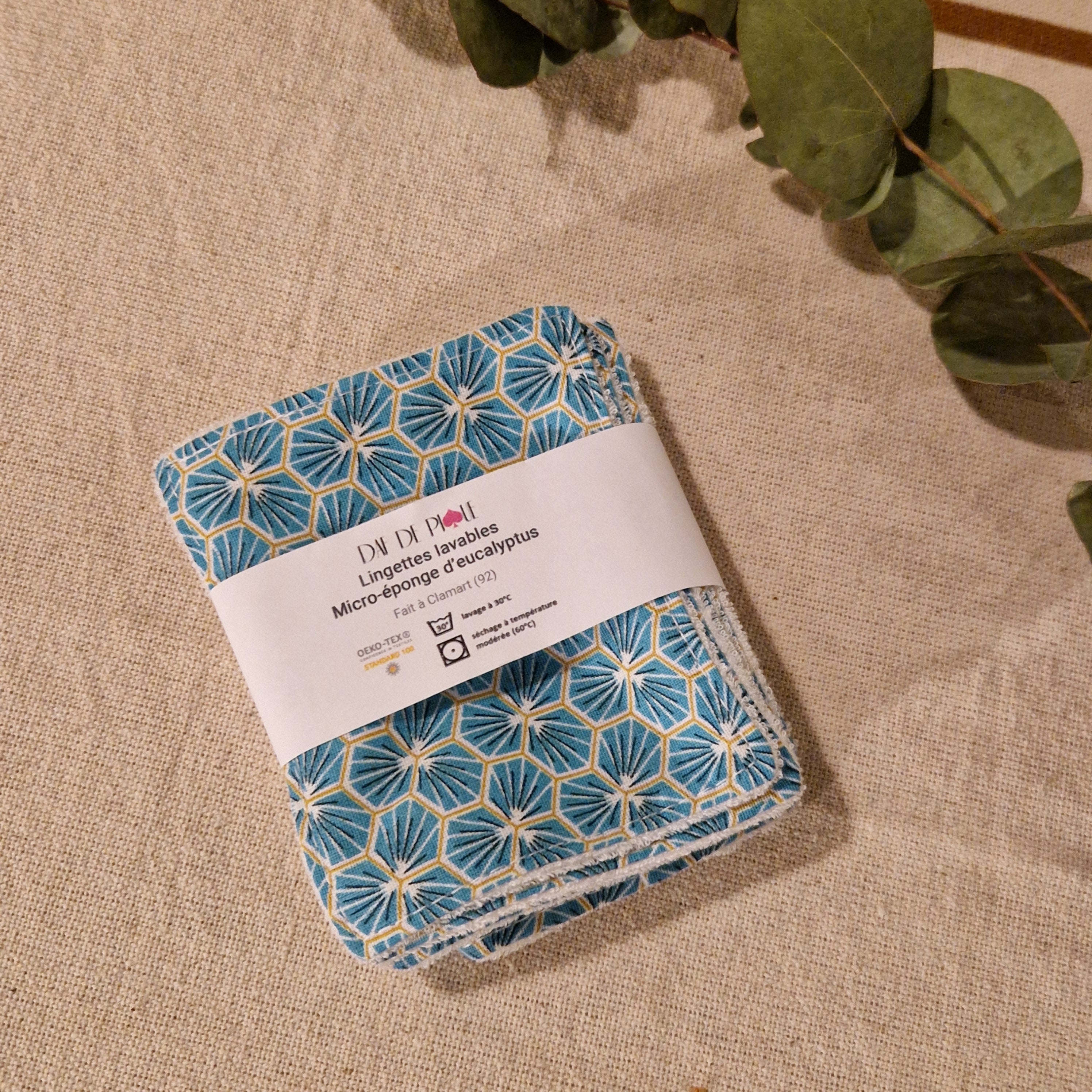 Lingettes lavables eucalyptus lot de 7 - vue 9