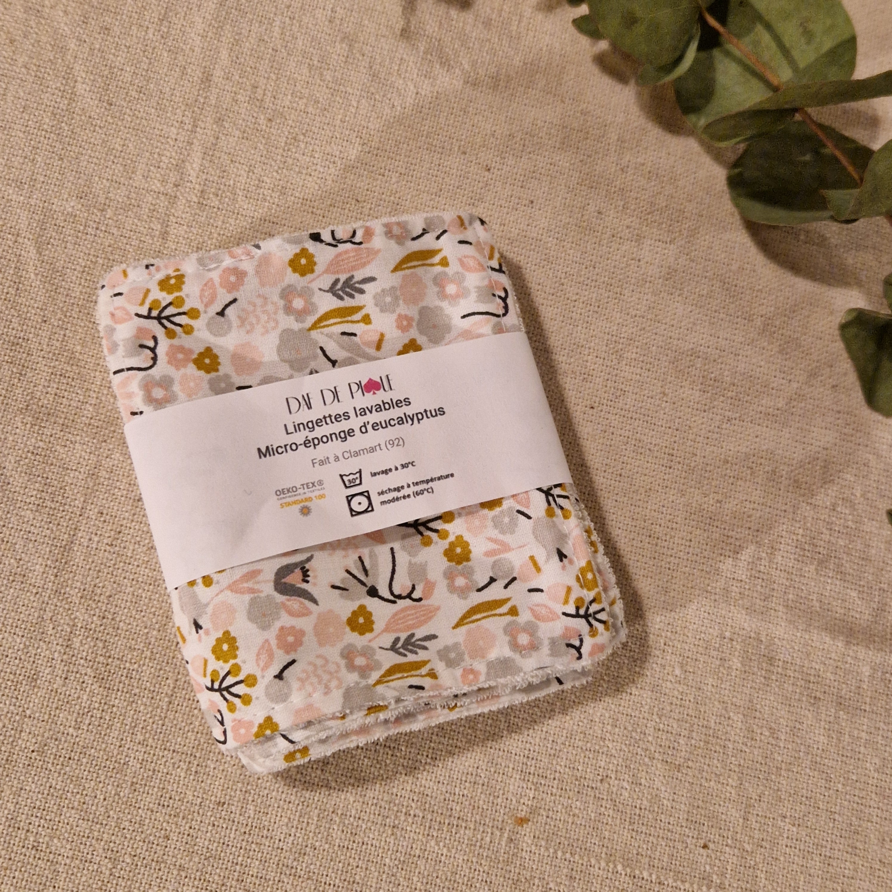Lingettes lavables eucalyptus lot de 7 - vue 8