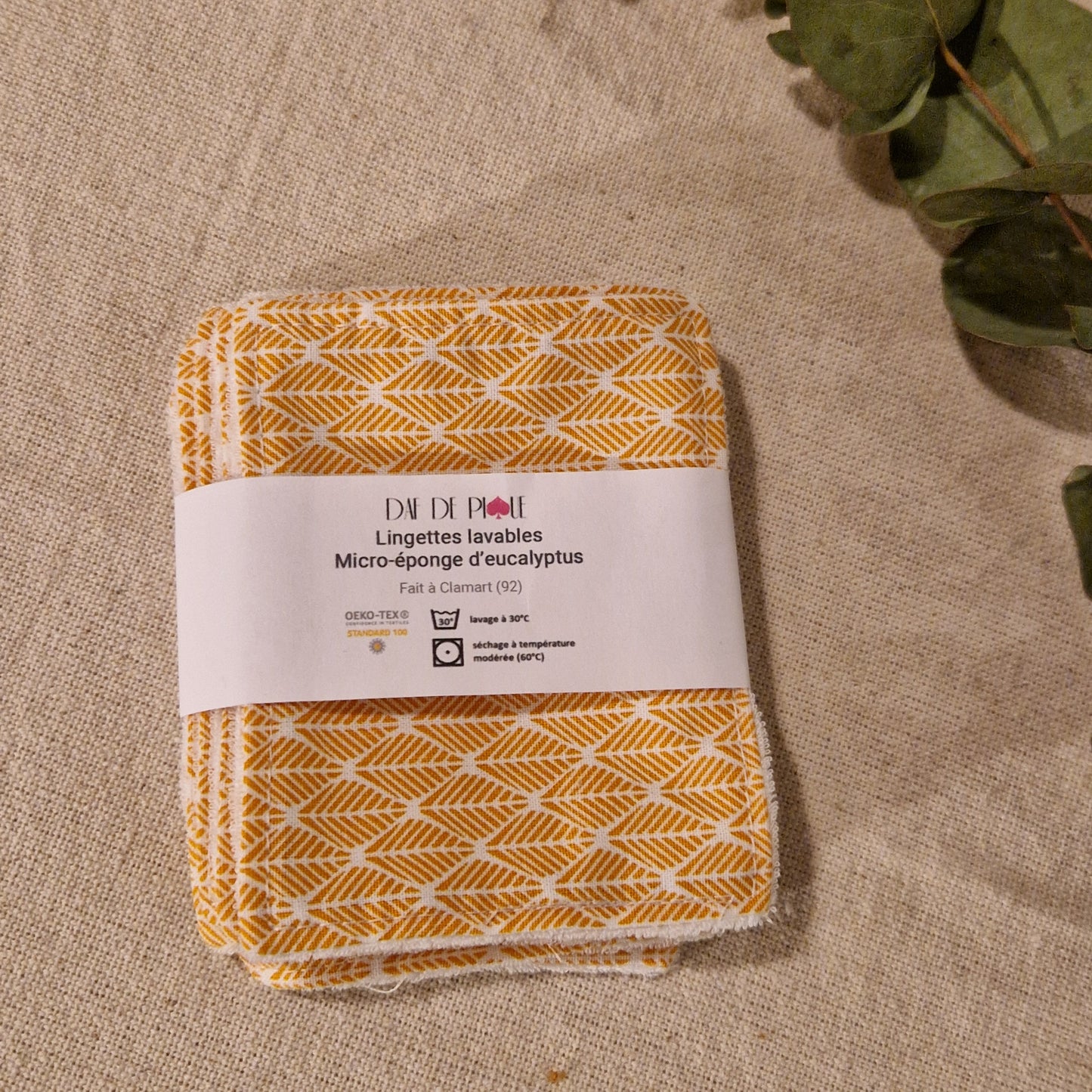 Lingettes lavables eucalyptus
