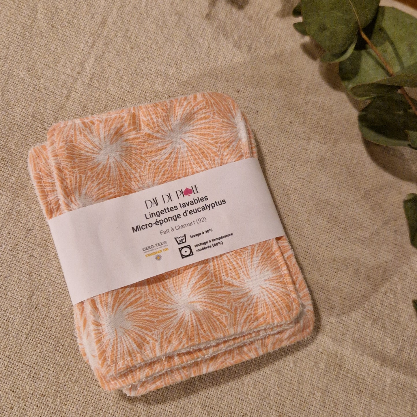 Lingettes lavables eucalyptus