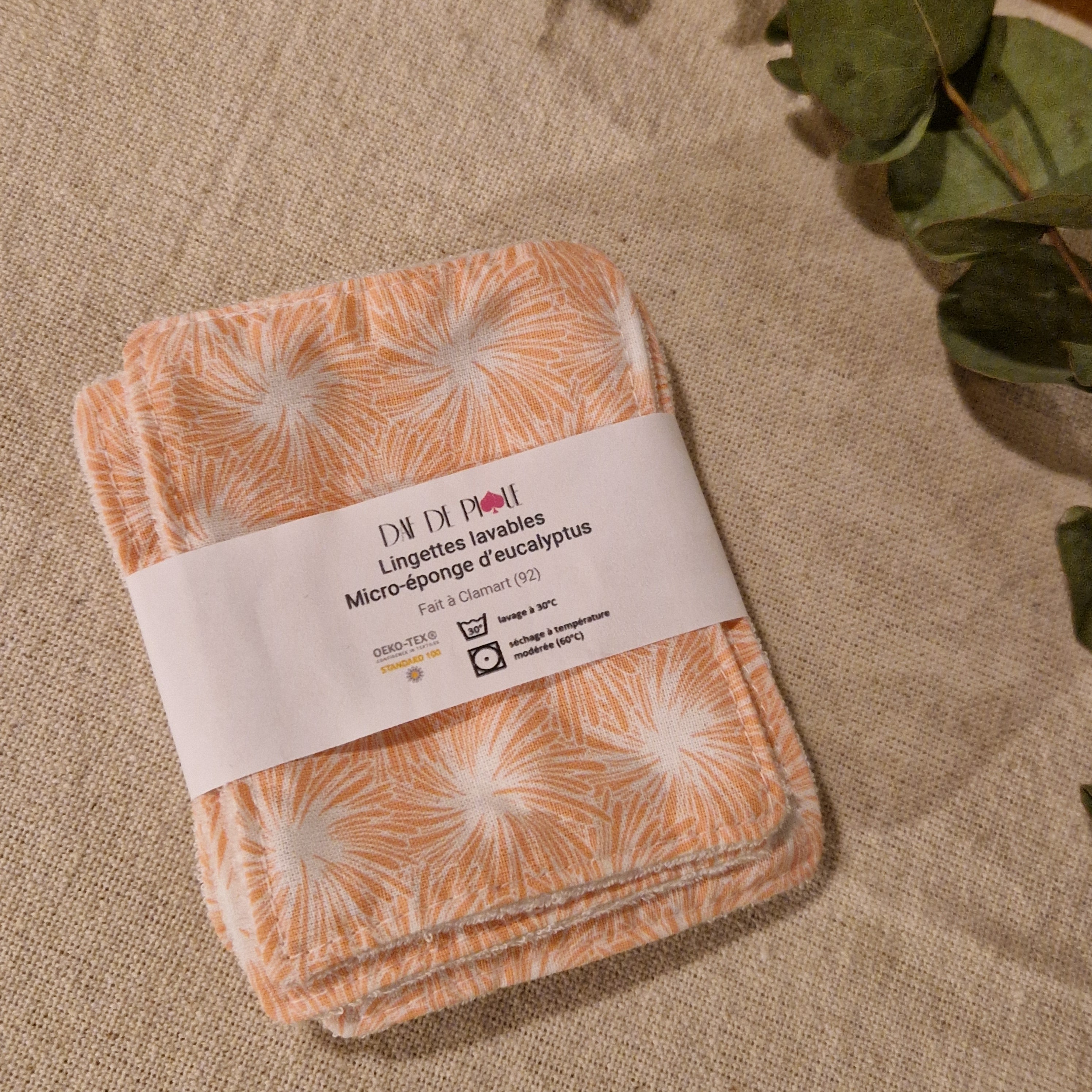 Lingettes lavables eucalyptus lot de 7 - vue 6