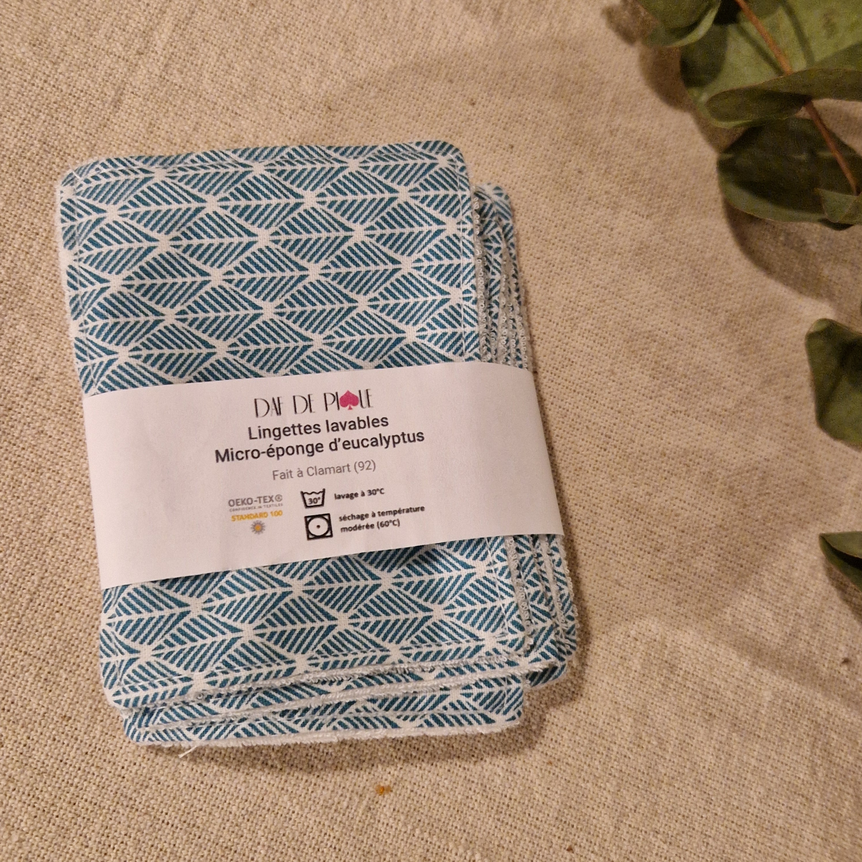 Lingettes lavables eucalyptus lot de 7 - vue 5