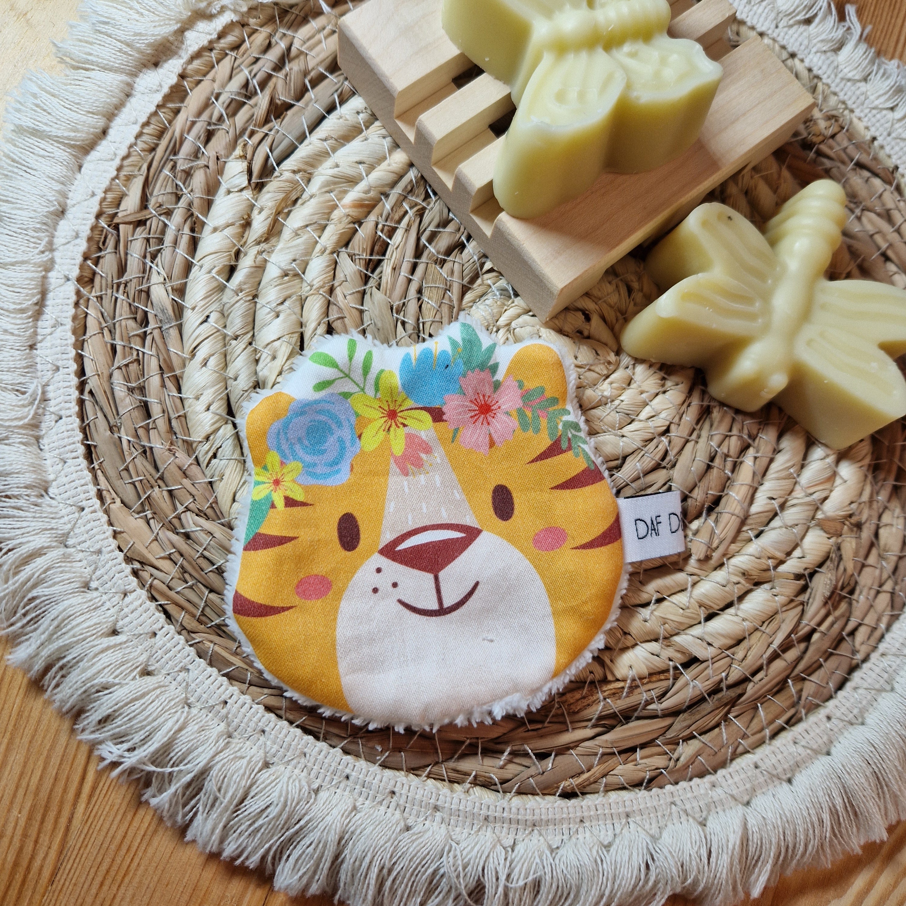 Lingette lavable coton motif animal - vue 9