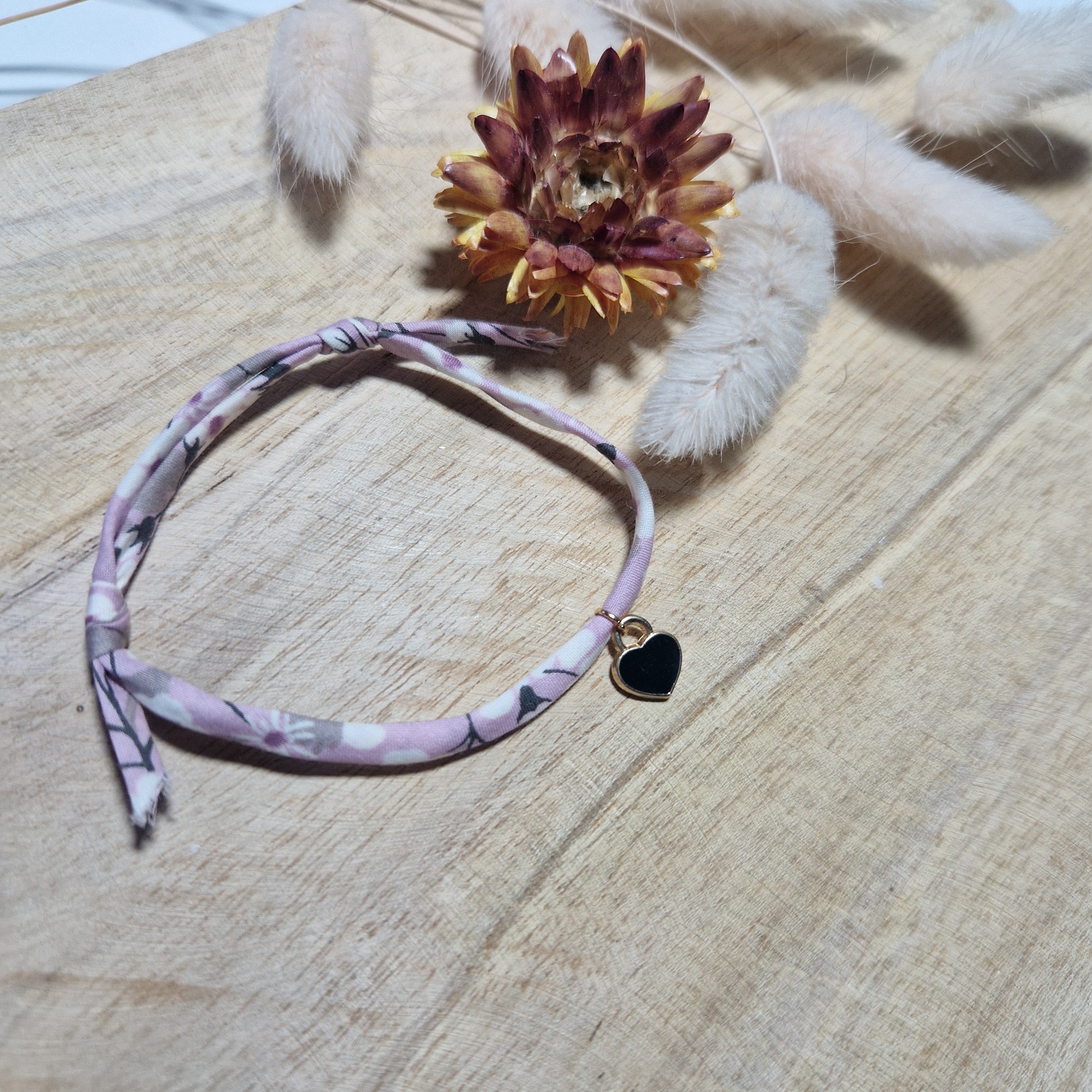 Bracelet charm coton fait main - vue 3