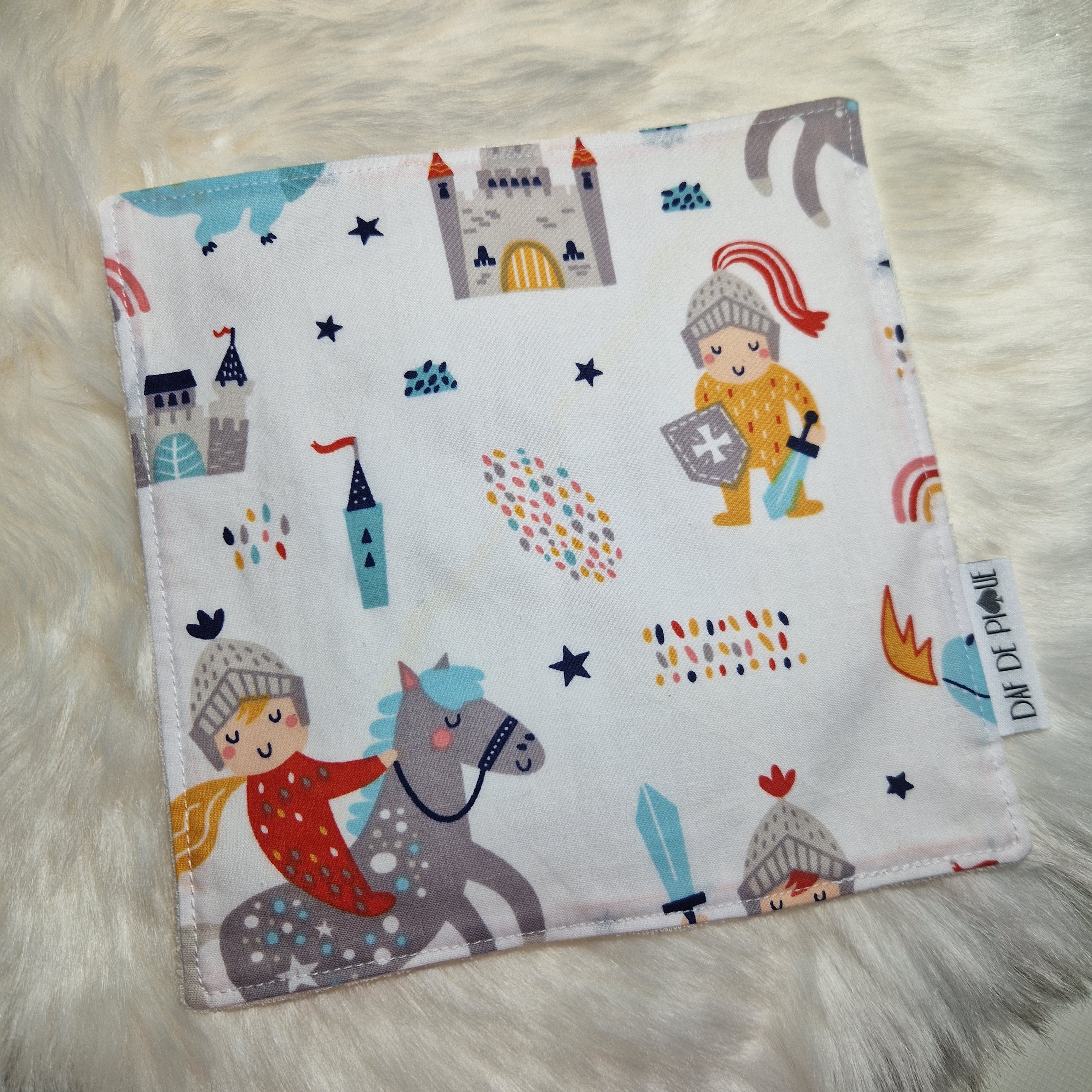 Lingette lavable visage et bébé, motif au choix
