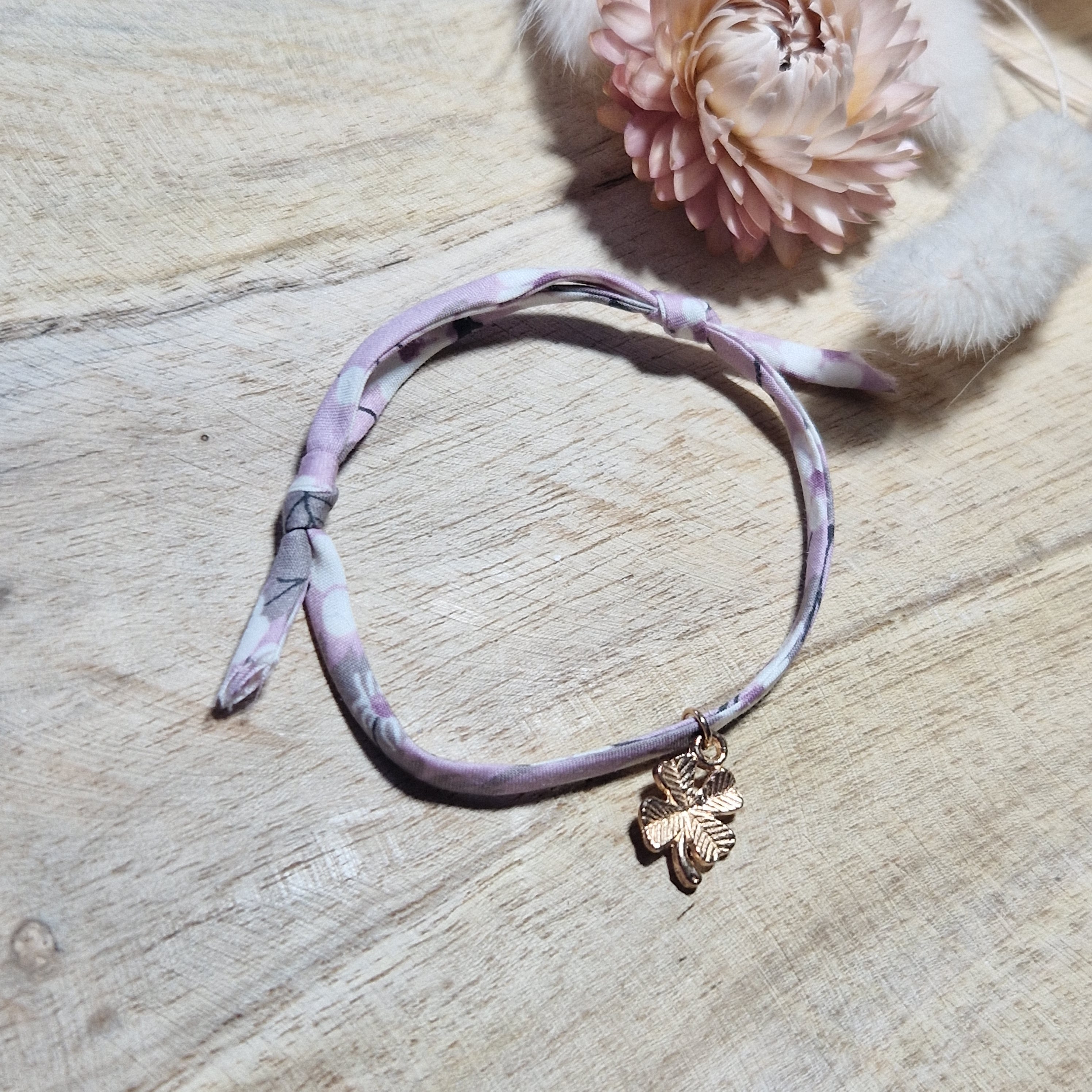 Bracelet charm coton fait main - vue 2