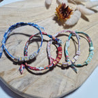Bracelet message perles coton fait main - vue 9