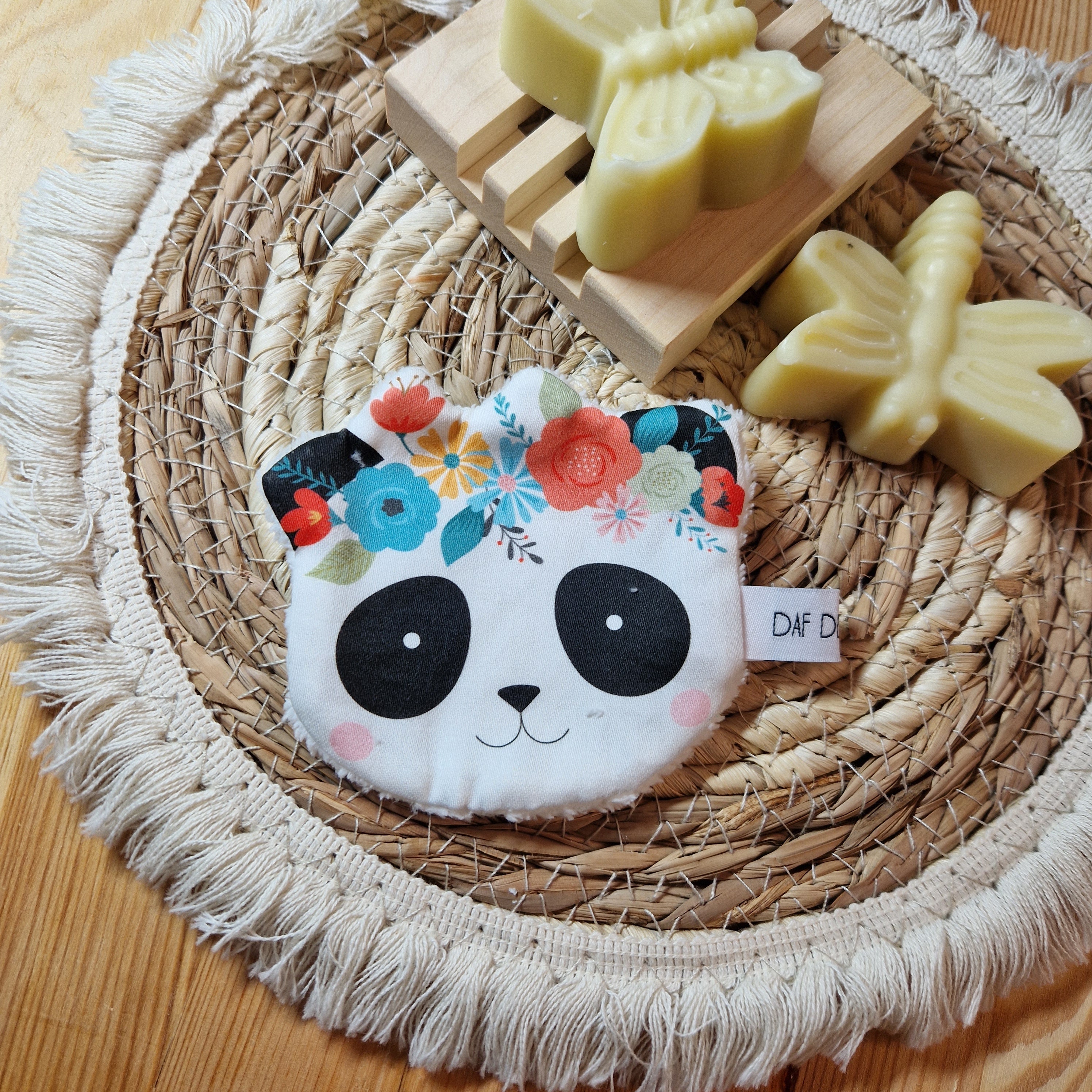 Lingette lavable coton motif animal - vue 7