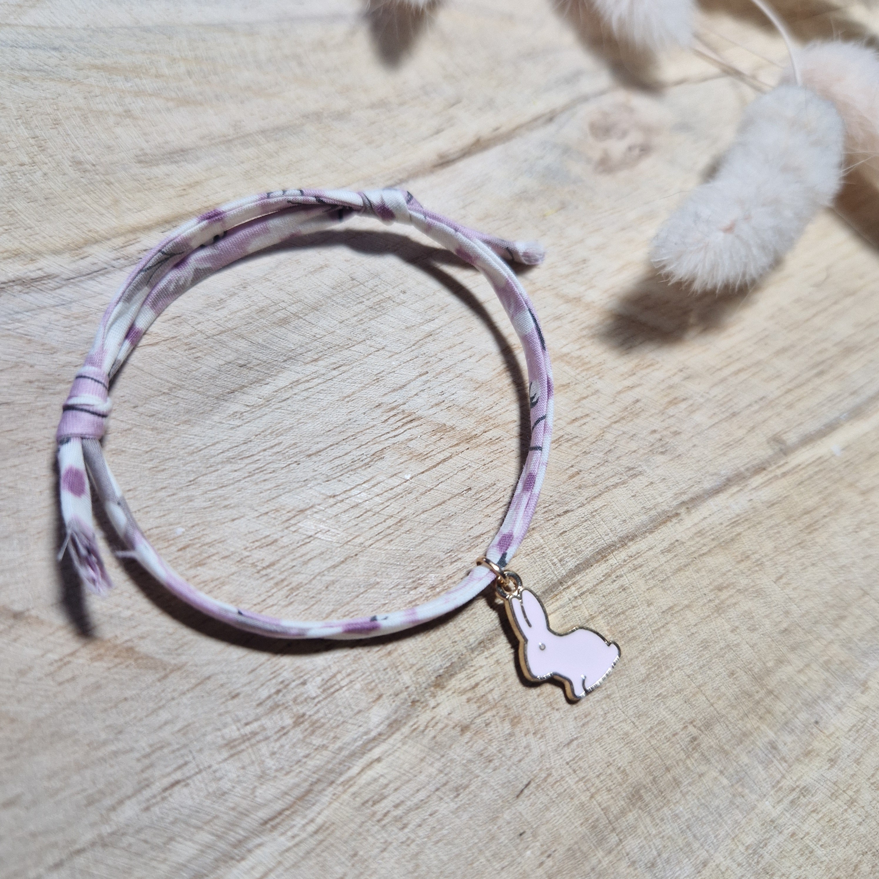 Bracelet charm coton fait main - vue 7