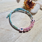 Bracelet message perles coton fait main - vue 6