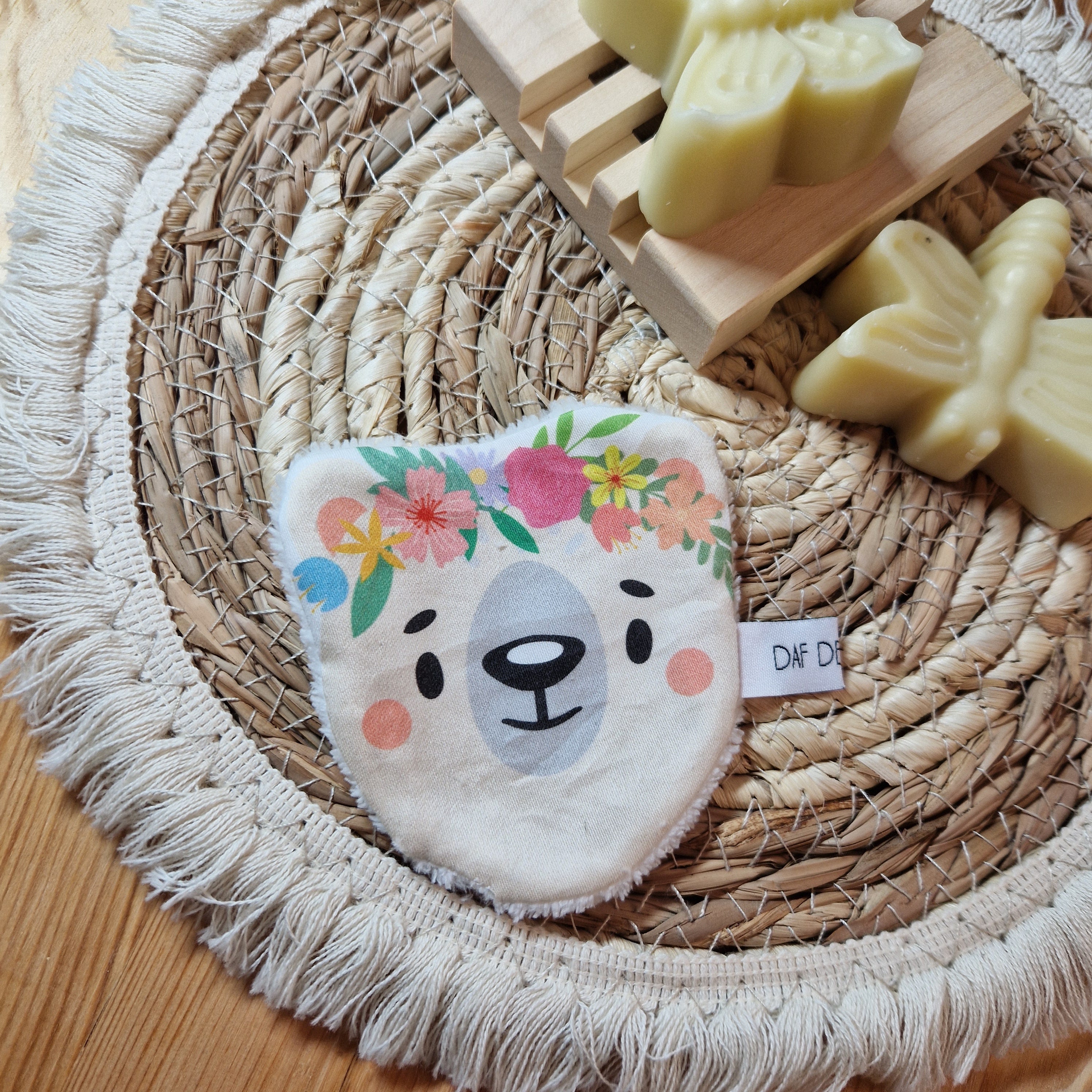 Lingette lavable coton motif animal - vue 11