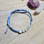 Bracelet message perles coton fait main - vue 4