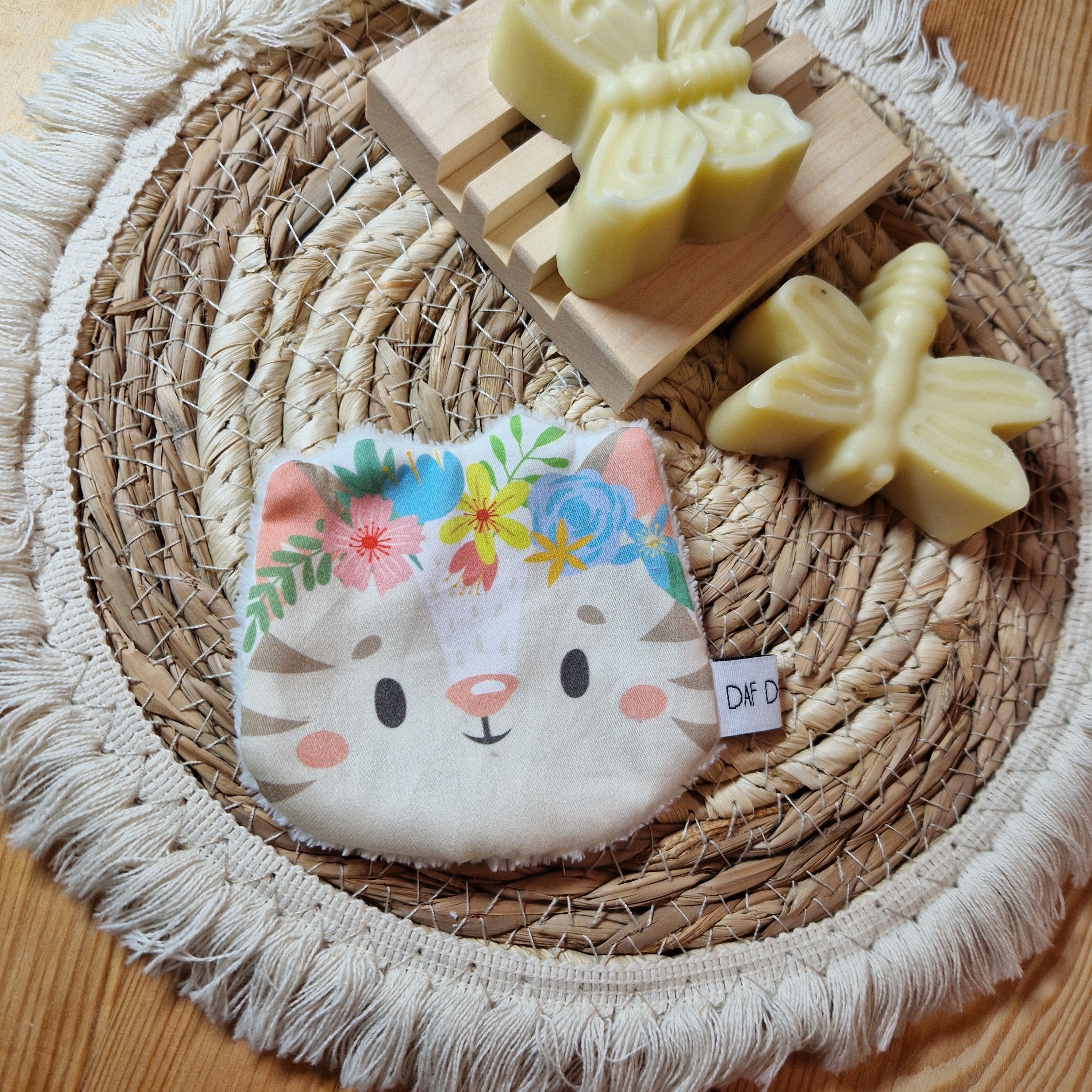 Lingette lavable coton motif animal - vue 4