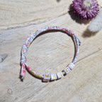 Bracelet message perles coton fait main - vue 2