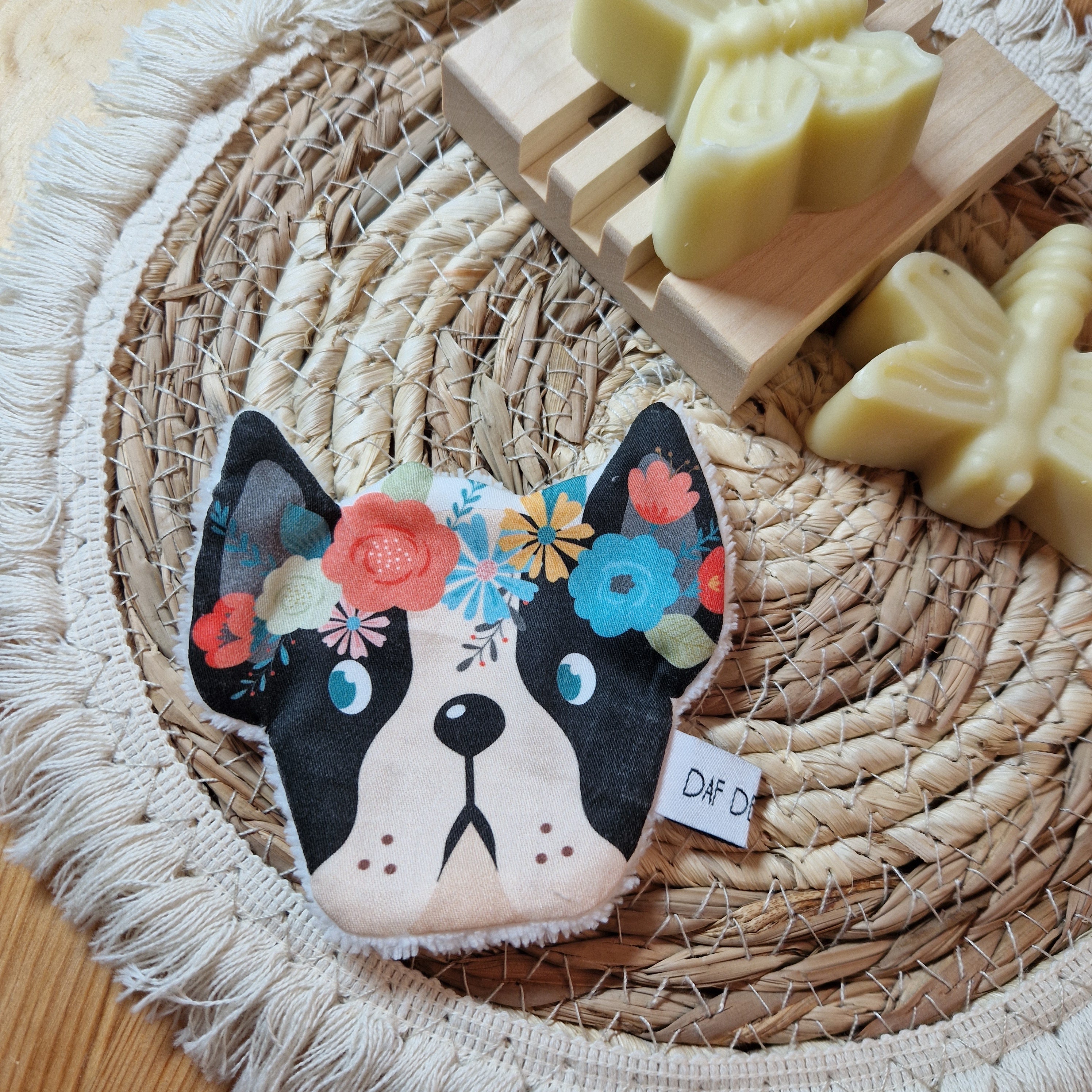 Lingette lavable coton motif animal - vue 12