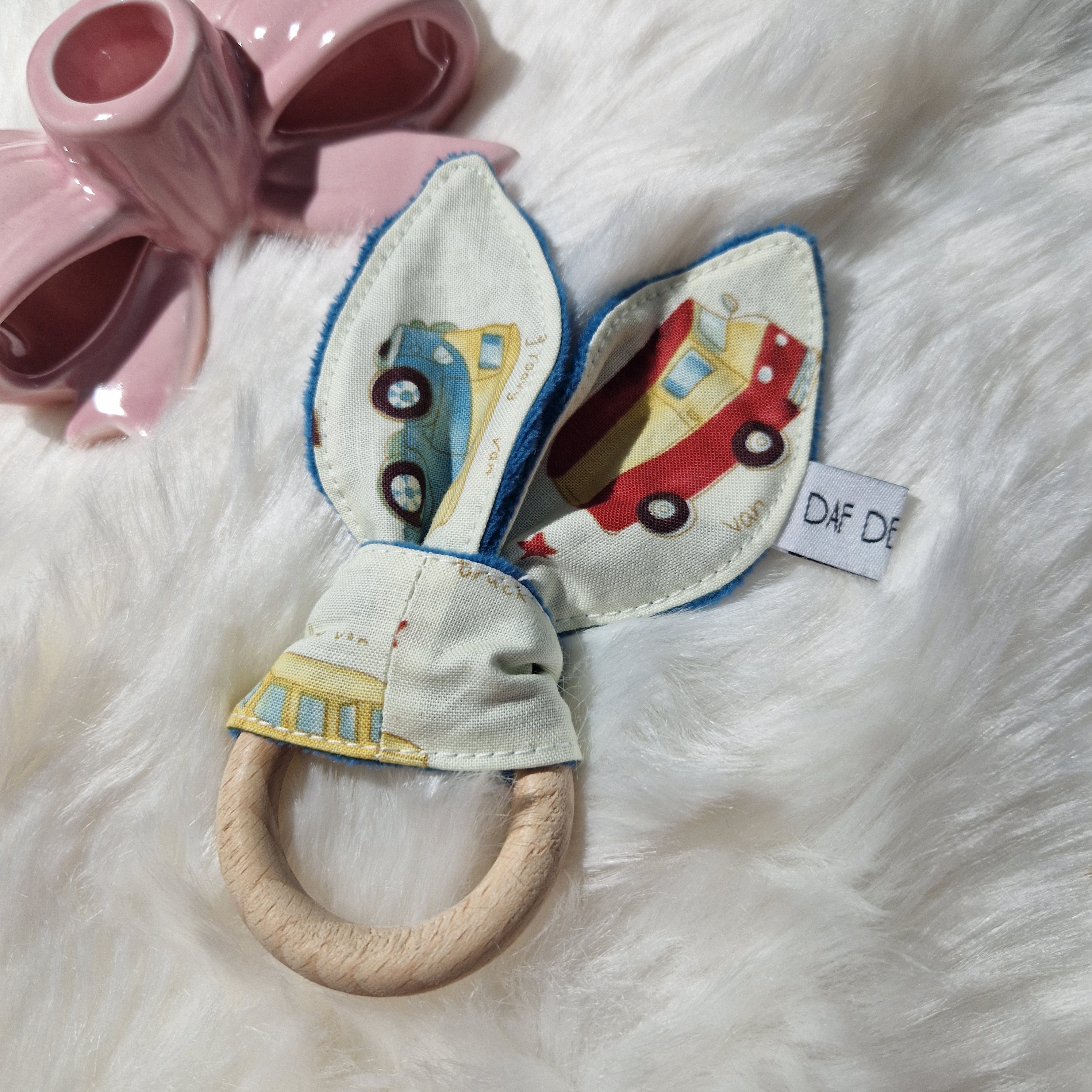 Anneau de dentition lapin bois et coton - vue 14