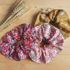 Chouchou en tissu Liberty fleuri fait main