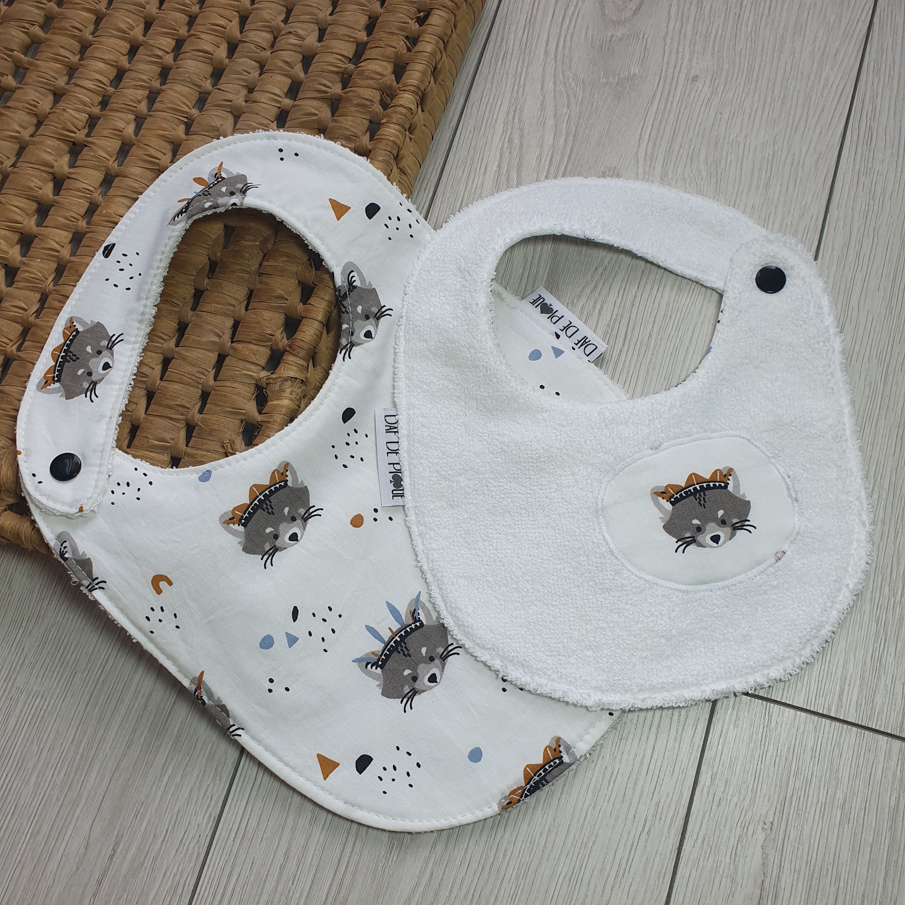 Bavoir bébé réversible coton et éponge - vue 8