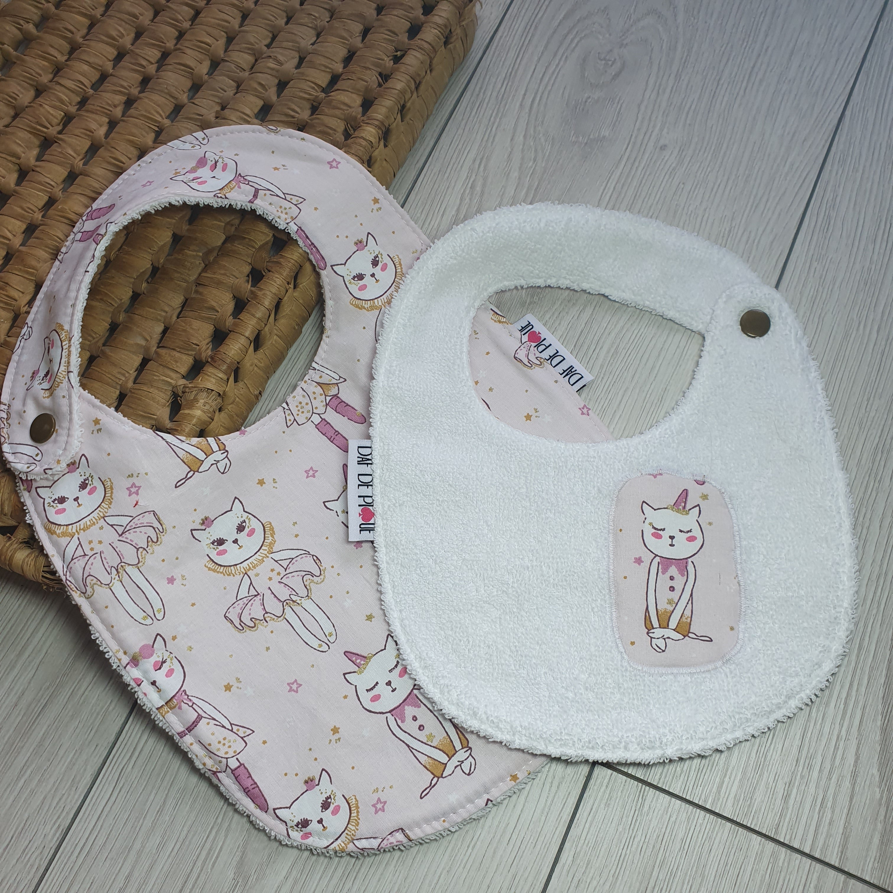 Bavoir bébé réversible coton et éponge - vue 6