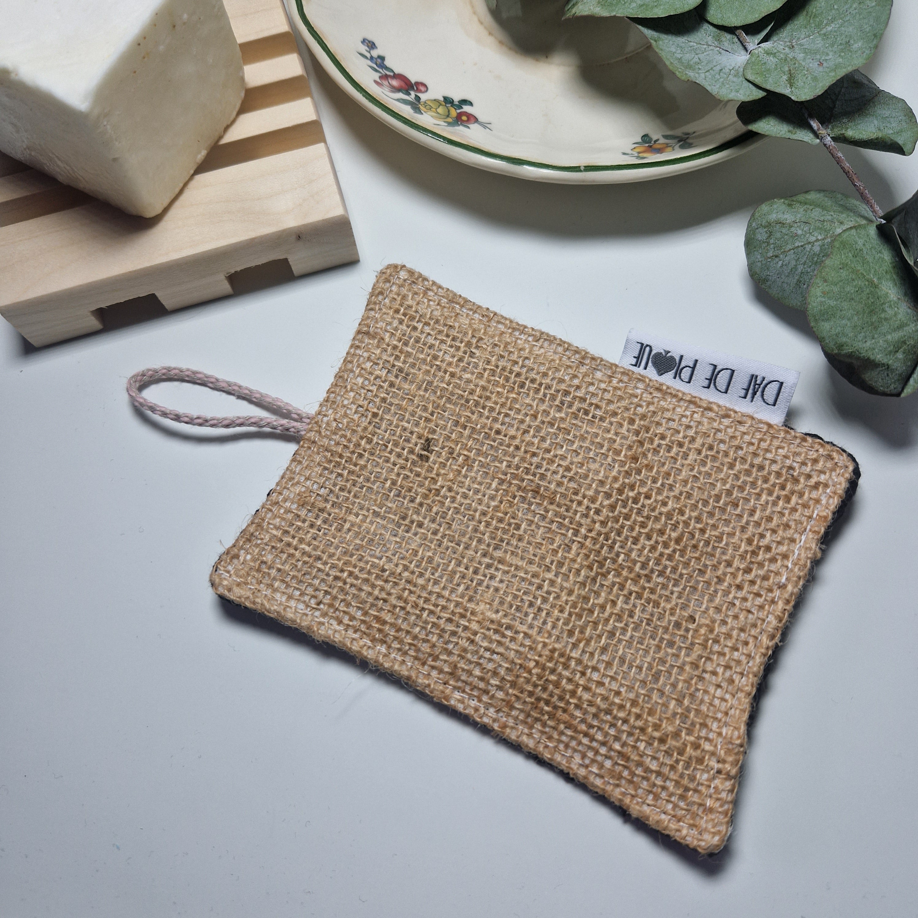 Éponge lavable vaisselle jute et coton - vue 2